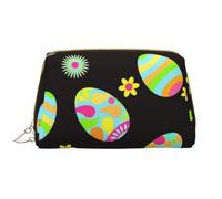 Bolsa de Aseo Bolsa de Maquillaje Bolsa de cosméticos Bolsa de Aseo de Viaje portátil con Cremallera,Felices Pascuas Huevos de Pascua Coloridos