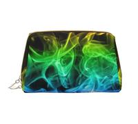 Bolsa de Aseo Bolsa de Maquillaje Bolsa de cosméticos Bolsa de Aseo de Viaje portátil con Cremallera,Humo Colorido Abstracto Negro