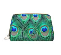 Bolsa de Aseo Bolsa de Maquillaje Bolsa de cosméticos Bolsa de Aseo de Viaje portátil con Cremallera,Adorable Pavo Real Verde
