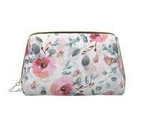 Bolsa de Aseo Bolsa de Maquillaje Bolsa de cosméticos Bolsa de Aseo de Viaje portátil con Cremallera,Acuarela de eucalipto y Flores ruborizadas de Flora Australiana