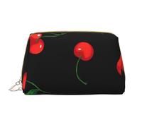 Bolsa de Aseo Bolsa de Maquillaje Bolsa de cosméticos Bolsa de Aseo de Viaje portátil con Cremallera,Patrón de Fruta de Cereza