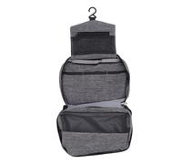 Bolsa de Aseo Colgante de Viajes, Bolsa de Viaje de Viaje a Prueba de Agua Metal Mesh Mesh Pocket Make Up Organizador con Hook Cosmetic Bag para Mujeres Accesorios de artículos de
