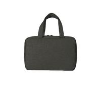 Bolsa de aseo colgante, organizador de cultura de viaje impermeable con gancho estable, bolsa de cosméticos compacta portátil para mujeres y hombres, bolsa de almacenamiento de baño, Negro , Práctico