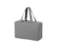 Bolsa de aseo colgante, organizador de cultura de viaje impermeable con gancho estable, bolsa de cosméticos compacta portátil para mujeres y hombres, bolsa de almacenamiento de baño, gris, Práctico y