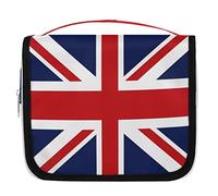 Bolsa de aseo con bandera del Reino Unido, bolsa de aseo unisex para colgar artículos de aseo cosméticos, organizador de maquillaje, multicolor, talla única