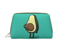 Bolsa de aseo con diseño de mariposa naranja, organizador de viaje para hombres y mujeres, bolsa de maquillaje de cuero ligero, bolsa de cosméticos pequeña, Culata de aguacate., Talla única
