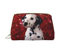 Bolsa de aseo con diseño de mariposa naranja, organizador de viaje para hombres y mujeres, bolsa de maquillaje de cuero ligero, bolsa de cosméticos pequeña, Dalmatian Puppy, Talla única