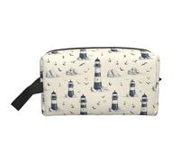 Bolsa de aseo con estampado de ancla de gaviota para hombres y mujeres, bolsa de aseo de viaje, bolsa de cosméticos, bolsas de aseo colgantes para accesorios de viaje