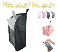 Bolsa de Aseo de pie, Organizador de cosméticos Impermeable Plegable for Colgar, Bolsa de Almacenamiento de Cepillo de Dientes de Gran Capacidad de EVA, for baño, Hotel, Dormitorio(Black)