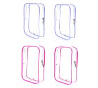 Bolsa de aseo de viaje aprobada por la TSA, 4 cubos de embalaje, pequeñas bolsas transparentes con cremallera para artículos de tocador 3 1 1 líquidos, artículos esenciales para avión, accesorios