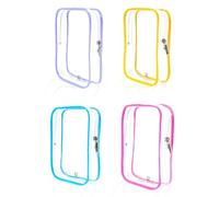 Bolsa de aseo de viaje aprobada por la TSA, 4 cubos de embalaje, pequeñas bolsas transparentes con cremallera para artículos de tocador de mano, artículos esenciales para avión, accesorios