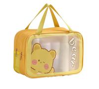 Bolsa de Aseo de Viaje, Bolsa de Maquillaje de Viaje - Cajón de Ducha de tocador Separado con separación por separación por separación | Paquete cosmético de Estuche de champú con Man, Amarillo,