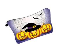 Bolsa de aseo de viaje, bolsa organizadora de maquillaje,Bolsa de almacenamiento de artículos de tocador con impresión de Halloween | Bolsa de almacenamiento de cosméticos para citas, viajes de negoci
