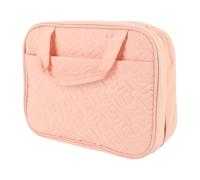 Bolsa de Aseo de Viaje con Gancho Colgante, Diseño Particionado, Interior a Prueba de Agua para Maquillaje, champú, Acondicionador y Juego de Cepillos (Rosa)