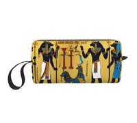 Bolsa de aseo de viaje con impresión de la serie Ancient Egypt Tribe, bolsa de maquillaje, bolsa de cosméticos multiusos con cremallera, Blanco, Talla única