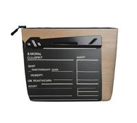 Bolsa de aseo de viaje versátil con diseño de tablilla de películas, perfecta para uso diario y viajes de negocios, Black, Talla única, Neceser