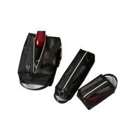 Bolsa de Aseo Impermeable Neceser de Malla Transparente pequeño Grande | Estuche organizador de artículos de tocador de viaje portátil con bolsa de maquillaje negra(Style B,3pcs S-M-L)