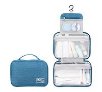 Bolsa de aseo para cine en casa, bolsa de aseo de viaje, impermeable, bolsa de aseo colgante grande, almacenamiento con 3 compartimentos, organizador de viaje para hombres y mujeres, D, talla única
