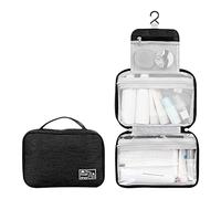 Bolsa de aseo para cine en casa, bolsa de aseo de viaje, impermeable, bolsa de aseo colgante grande, almacenamiento con 3 compartimentos, organizador de viaje para hombres y mujeres, a, talla única