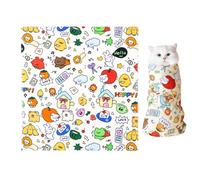 Bolsa de aseo para gatos, envoltura para cortar garras, baño, limpieza de oídos, inyecciones, champú, gotas para los ojos, autoadhesiva, antimordeduras, antiarañazos