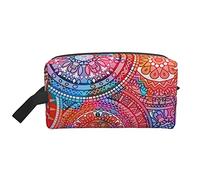 Bolsa de Aseo para Mujeres y Hombres Bolsa de cosméticos Impermeable Bolsa de Maquillaje de Viaje Organizador con asa Mandala Bohemia Folk-Bolsa de Almacenamiento con patrón Personalizado