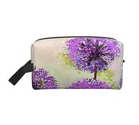 Bolsa de Aseo para Mujeres y Hombres Bolsa de cosméticos Impermeable Bolsa de Maquillaje de Viaje Organizador con asa Pintura al óleo Bolsa de Almacenamiento de Flores de Margaritas Blancas