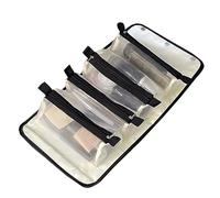 Bolsa de aseo plegable - Organizador de maquillaje de viaje | 4 en 1 Detachable Toiletries Bag | Hanging Cosmetic Bag For Women Men | Portable Bathroom Storage for Travel, Gym, Camping, Black and