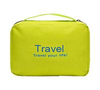 Bolsa de aseo plegable, organizador de viaje para viajes, organizador plegable | Cepillo de dientes dentífrico peine bolsa de almacenamiento con asa y gancho para camping, caravana, verde, ver