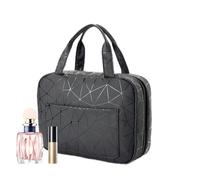 Bolsa de aseo portátil, 4 compartimentos, organizador de aseo de viaje con gancho, resistente al agua y portátil, para champú acondicionador, organizador de cosméticos para accesorios de viaje,