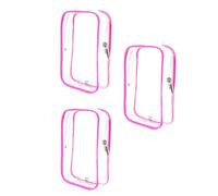 Bolsa de aseo rosa con 3 cubos de embalaje, aprobada por la TSA, bolsa de viaje tamaño cuarto de galón, mini bolsa de maquillaje transparente, accesorios de coche, esenciales para el avión, para