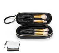 Bolsa de aseo transparente de viaje, kits de aseo para viajar,Bolsa de viaje de doble capa con cremallera | Bolsa de aseo de gran capacidad, bolsa de maquillaje eta, Negro , Se référer au descriptif