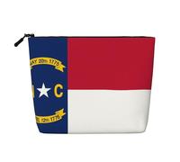 Bolsa de aseo y cosméticos para mujer, diseño de bandera de Dakota del Norte, bolsa de almacenamiento unisex para artículos de aseo personal