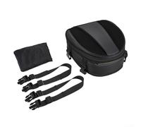 Bolsa de asiento trasero de motocicleta, impermeable, gran capacidad, almacenamiento de equipaje con piel sintética, 310 x 280 x 180 mm, paquete trasero para la mayoría de motocicletas, color negro