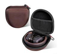 Bolsa de auriculares EVA portátil a prueba de golpes para Beats Studio Pro, funda protectora resistente a la presión con cremallera suave y clip de mosquetón para una fácil fijación (marrón)