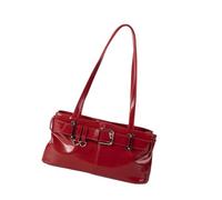 Bolsa de axilas para mujer, color sólido, estilo coreano, axila, bolso de mano, bolso de mano, bolso de mano a juego para las axilas, Red, One Size