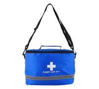 Bolsa de ayuda, kit de trauma EMS, organizador de primeros auxilios, estuche de almacenamiento médico resistente, diseño de múltiples compartimentos, color rojo, uso de urgencia o campo, 26 x 19 x 19