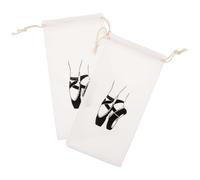 Bolsa de Baile para Zapatillas de Ballet 2piezas de Lona | Organizador Multiuso, Tejido Resistente a Tirones y Deformaciones, Diseño Simple y Bonito para Mujeres y Alumnas