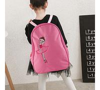 Bolsa de Ballet, Bolsa de Recital de Danza Bolsa de Danza para Niñas de Gran Capacidad con 2 Bolsillos de Malla Mochila Bordada de Danza de Ballet para Niñas Bolsa Deportiva de