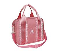 Bolsa de Ballet de Satén para Niñas, Lindo Bolso de Deporte Pequeño Infantil, Escuela Gimnasia Bandolera Personalizada Mochila de Ballet Zapato de Baile Bordado Mochila Regalo de Cumpleaños Rosa