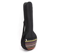 Bolsa de Banjo de 4 Cuerdas, Accesorio de Instrumentos de Tela No Tejida Bolsa de Banjo con Correa Diseño de Doble Cremallera para Principiantes para Amantes de la Guitarra
