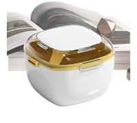 Bolsa de baño para dentaduras postizas, estuche de limpieza de dentaduras postizas,Caja de limpieza de retenedores Copa de limpieza de prótesis de doble capa | Tazas de contenedor de dentadura postiza