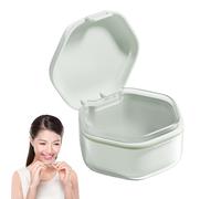 Bolsa de baño para prótesis, vaso de prótesis para remojar dentaduras, baño de prótesis a prueba de fugas, recipiente portátil para dientes artificiales, estuche de limpieza de prótesis impermeable,