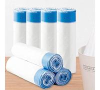 Bolsa De Basura Blanca Con Cordón Manejar 5 Rollos (90 En Total) ¡45cm × 50cm Bolsa De Basura Adecuado Para La Mayoría De Los Contenedores De Basura!