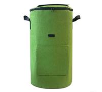 Bolsa de basura de jardín no tejida para recolección de hojas y fertilizantes orgánicos, diseño de fermentación probiótica, resistente capacidad de 33 galones y 125 litros para patio y patio (verde)