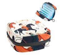 Bolsa de basura para niñas y mujeres, West Wild Cowgirls mujeres Rodeo bolsas sanitarias de eliminación de servilletas, bolsa de gran capacidad con cremallera para almohadilla menstrual