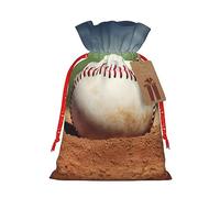 Bolsa de béisbol con cordón de Navidad, bolsas de regalo de Navidad, bolsas de regalo grandes con cordón, bolsas de regalo con etiqueta, bolsas de regalo de Navidad, bolsa de dulces de Navidad, bolsas