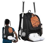 Bolsa de béisbol Juventud, mochila de béisbol mochila de softbol juvenil con compartimento de zapatos - transporte aerodinámico, mochila de béisbol juvenil de gran capacidad para , cascos, g