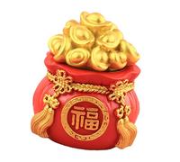 Bolsa de bendición de árbol de dinero de resina, adorno Fengshui para decoración de escritorio del hogar, atrae riqueza, buena suerte, bolsa de bendición