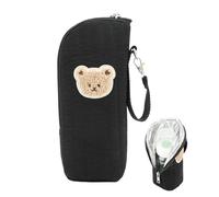 Bolsa De Biberón Aislada - Bolso Portátil De Algodón, Diseño De Oso, Transportador De Leche Materna Térmica, Organizador De Almacenamiento De Viajes | Guardería, Enfermería Al Aire Libre, Preservado