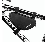 Bolsa de bicicleta WOZINSKY, impermeable, para ebike y bicicleta de carretera, con compartimento para smartphone, montaje en marco, minimalista, negro